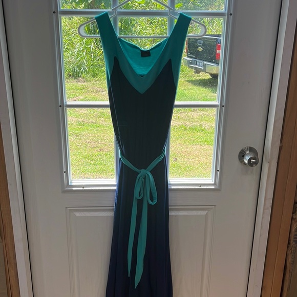 Faded Glory Dresses & Skirts - Faded glory teal and navy blue sleeveless maxi dress size XL